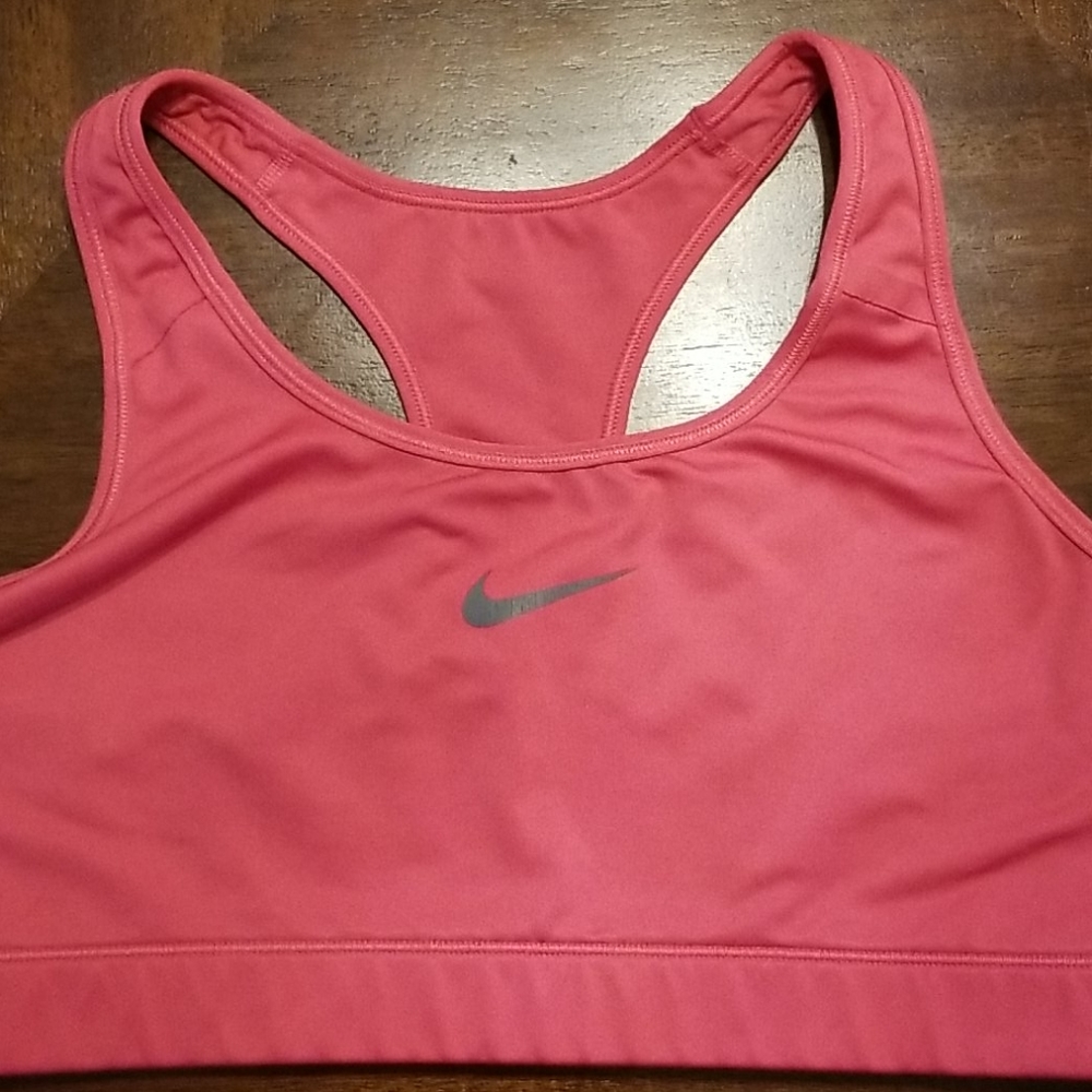 Pink sports bra